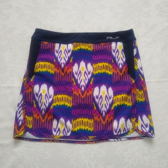 RLX Ralph Lauren ikat golf skorts geo multi color